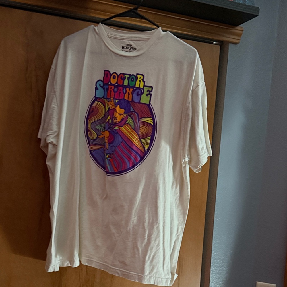 Doctor Strange White Graphic Tee - Psychedelic Logo